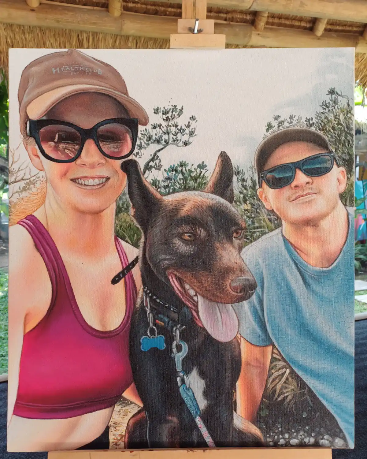 Modern portrait commission created in Seminyak Bali